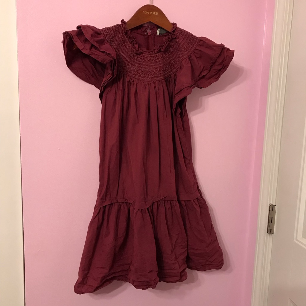 Pinch Red Ruffle Yoke Dress Size Small